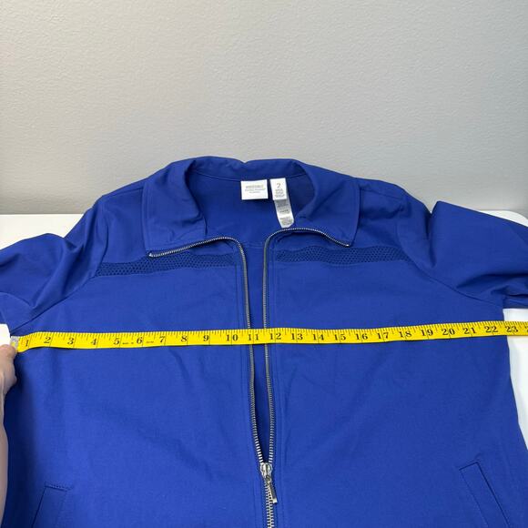 Chico's Weekends Perfect Stretch Large Jacket Zip Up Lightweight Royal Blue - Picture 11 of 12
